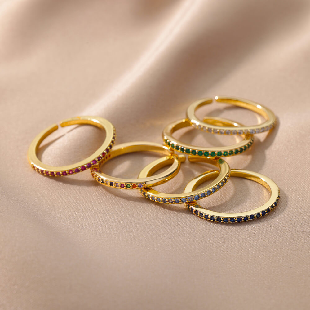Madeleine | Bagues glamour colorées