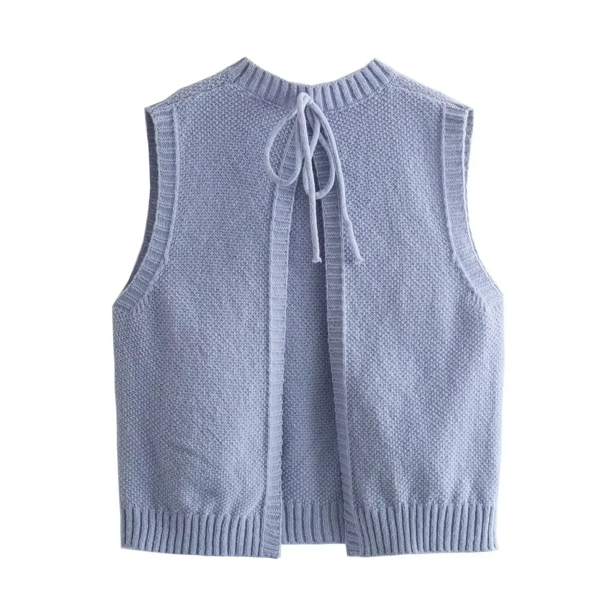 Débardeur en tricot à lacets