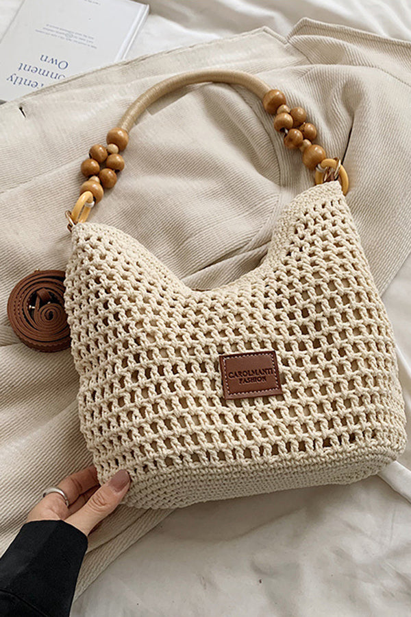 Retro Hollow Straw Shoulder Bag