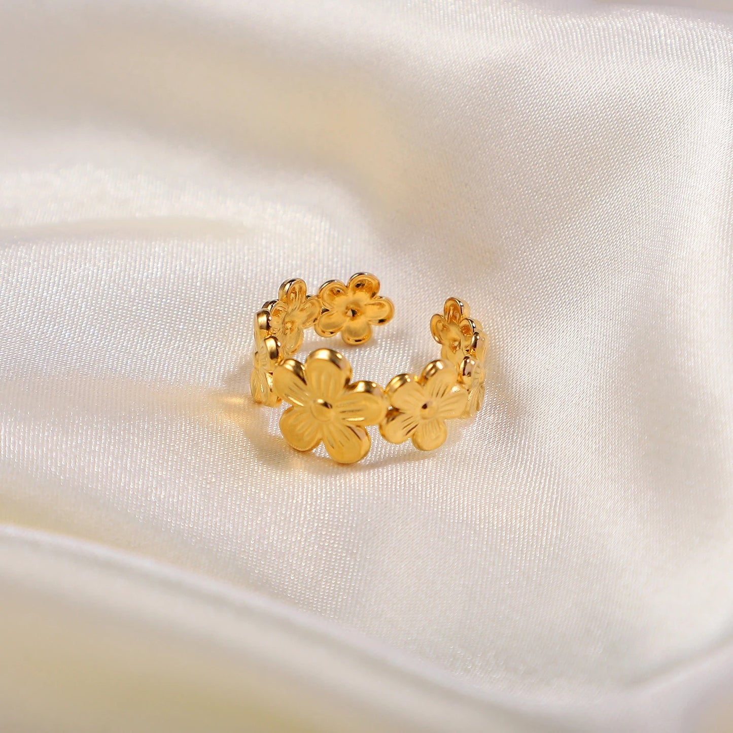 Golden Flower Rings