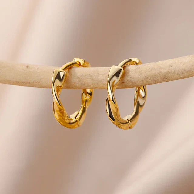 Nadine | Gold-tone Hoop Earrings