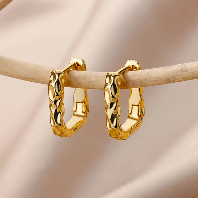 Suzanne | Gold-tone Hoop Earrings