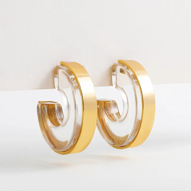 Élise | Transparent Stone Earrings