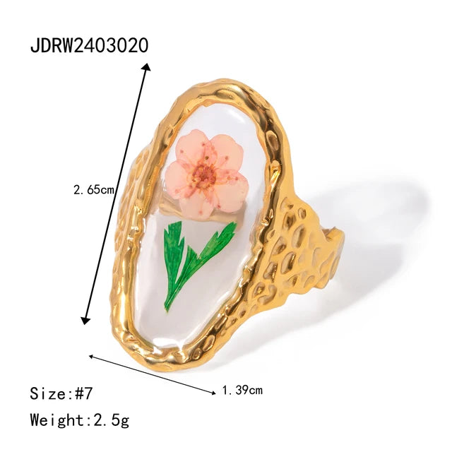 Bague Fleur Rétro
