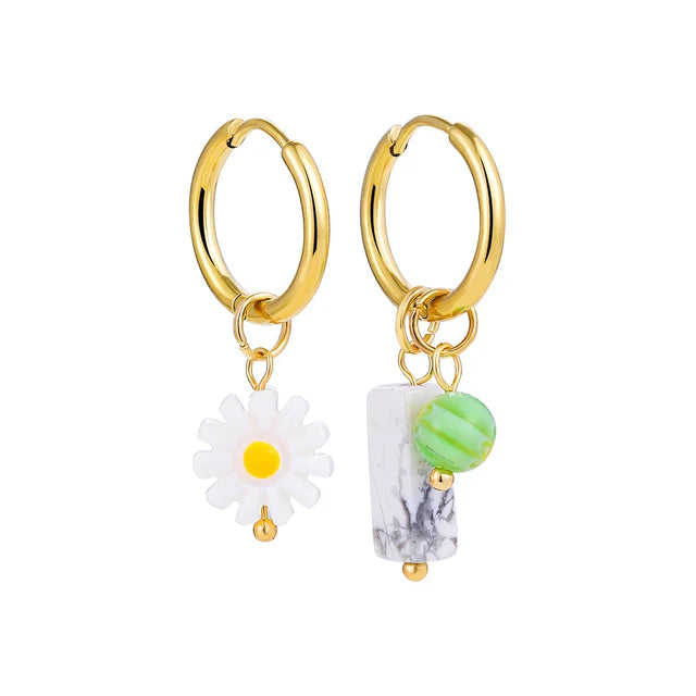 Angélique | Boucles d'oreilles colorées complexes