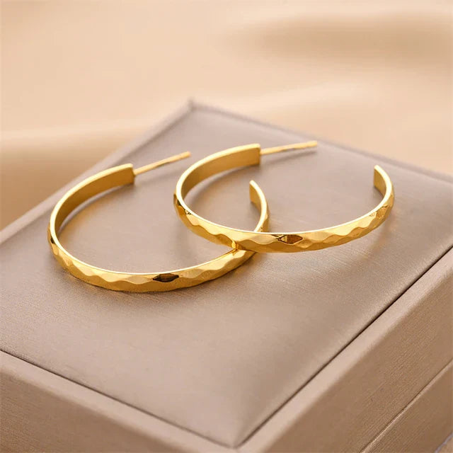 Nathalie | Gold-tone Hoop Earrings