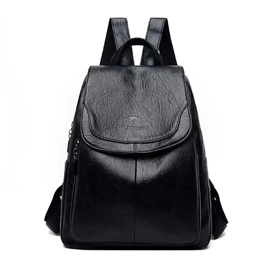 Genuine Leather Anti-Theft Backpack