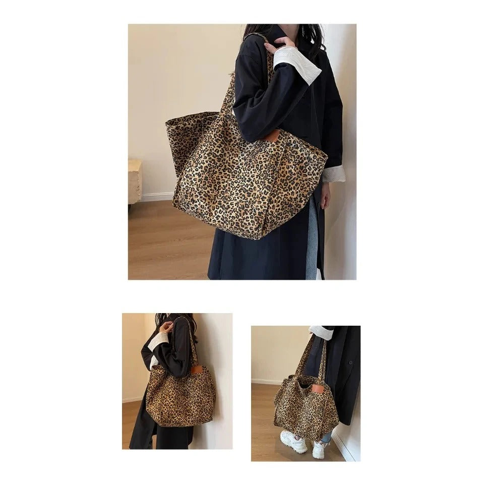 Canvas Tote Bag - Leopard Print
