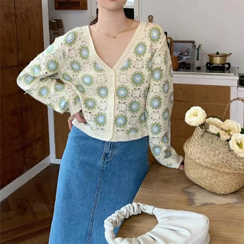 Lace Crochet Boho Cardigan