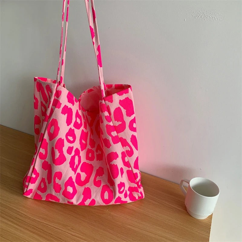 Leopard Canvas Tote Bag