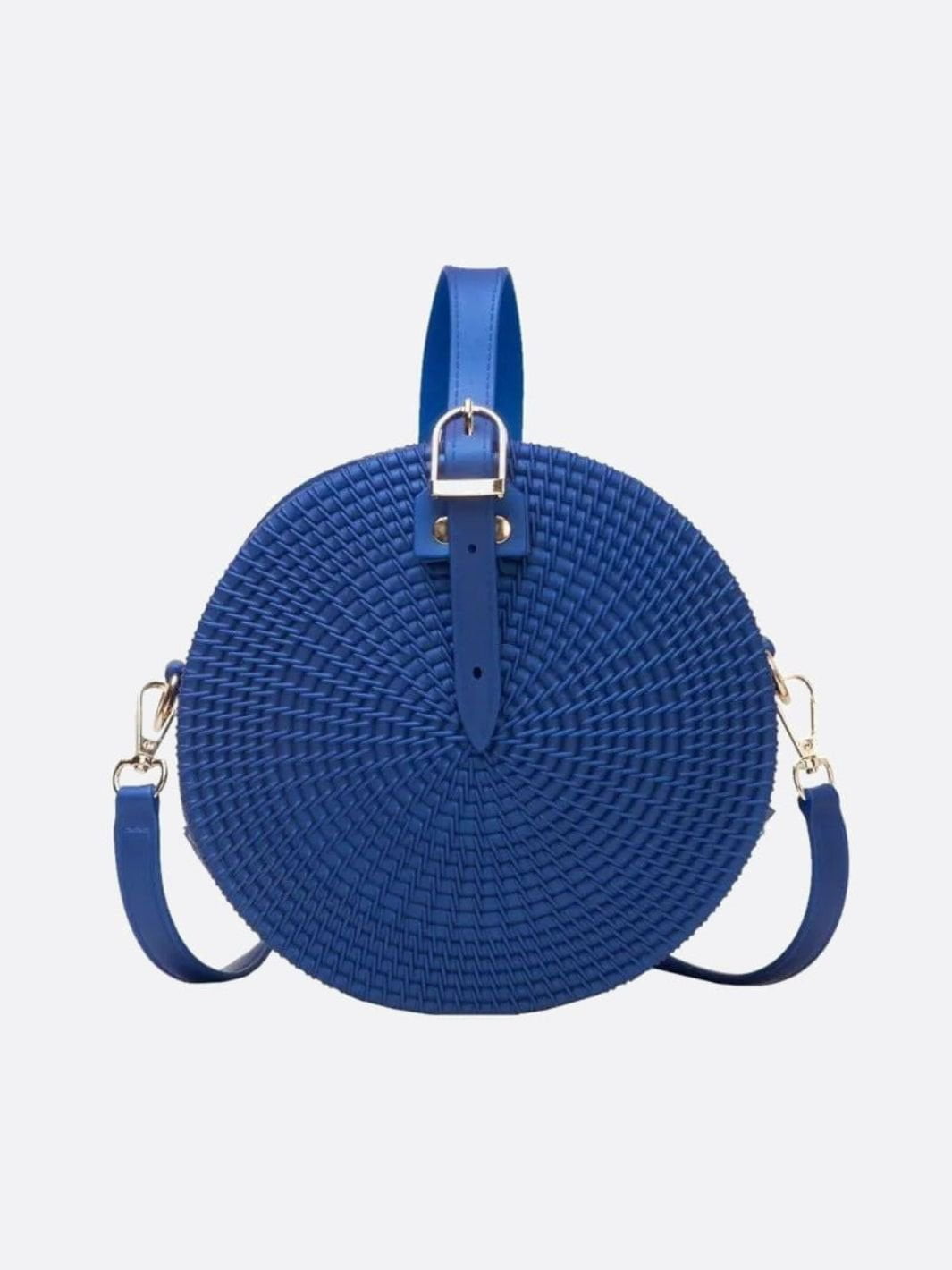 Round Vegan Leather Handbag