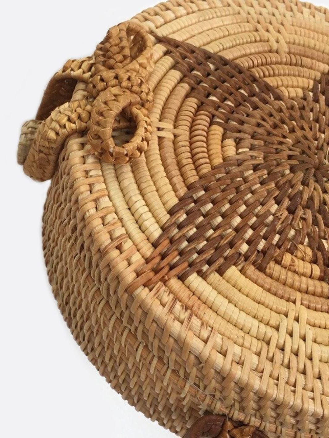 Boho Round Straw Crossbody Bag