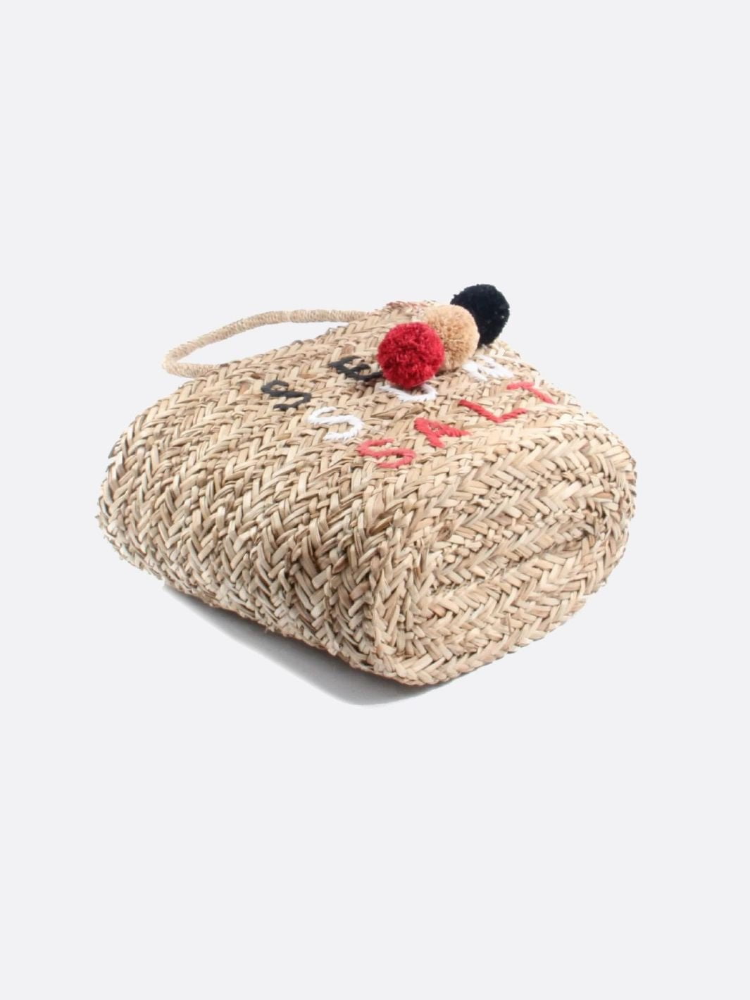 Wicker basket tote bag
