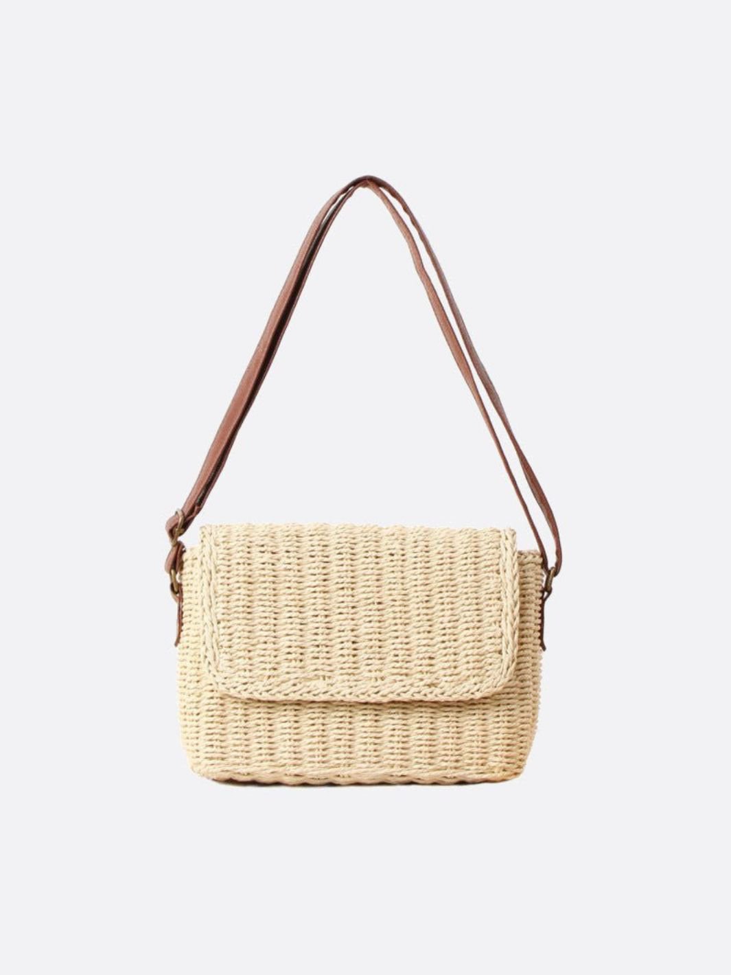 Rectangular straw bag