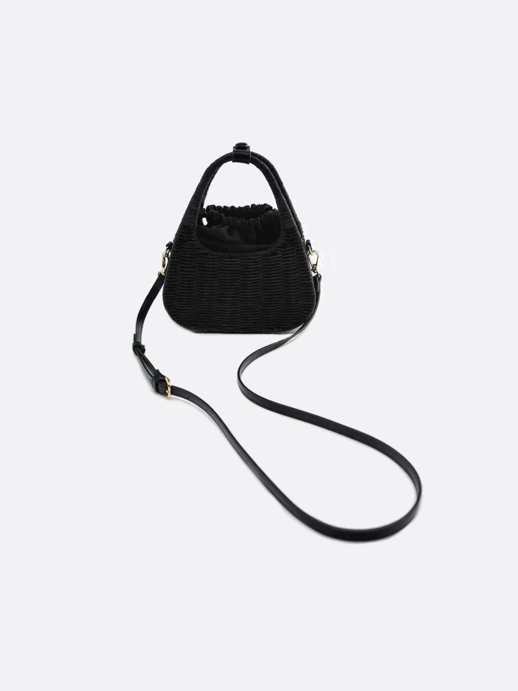Black rattan bag