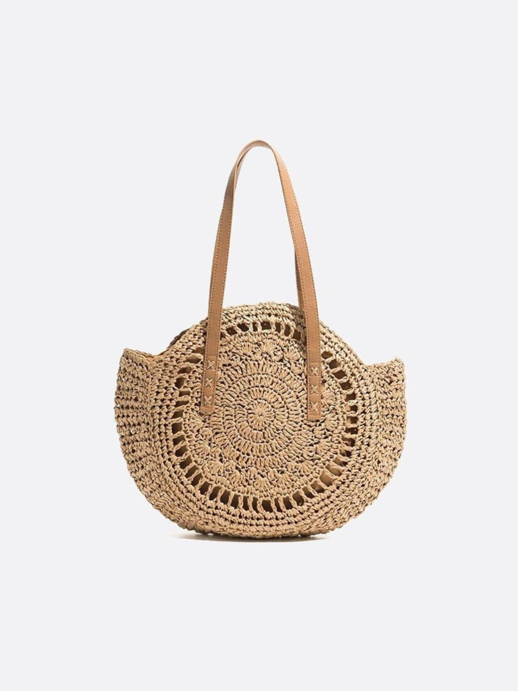 Straw and crochet bag