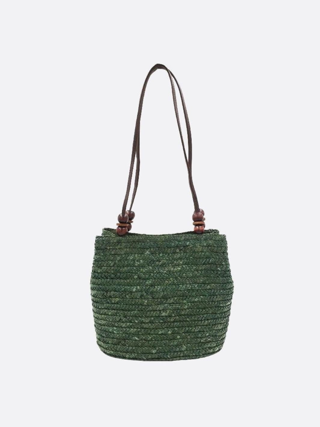 Straw shoulder bag
