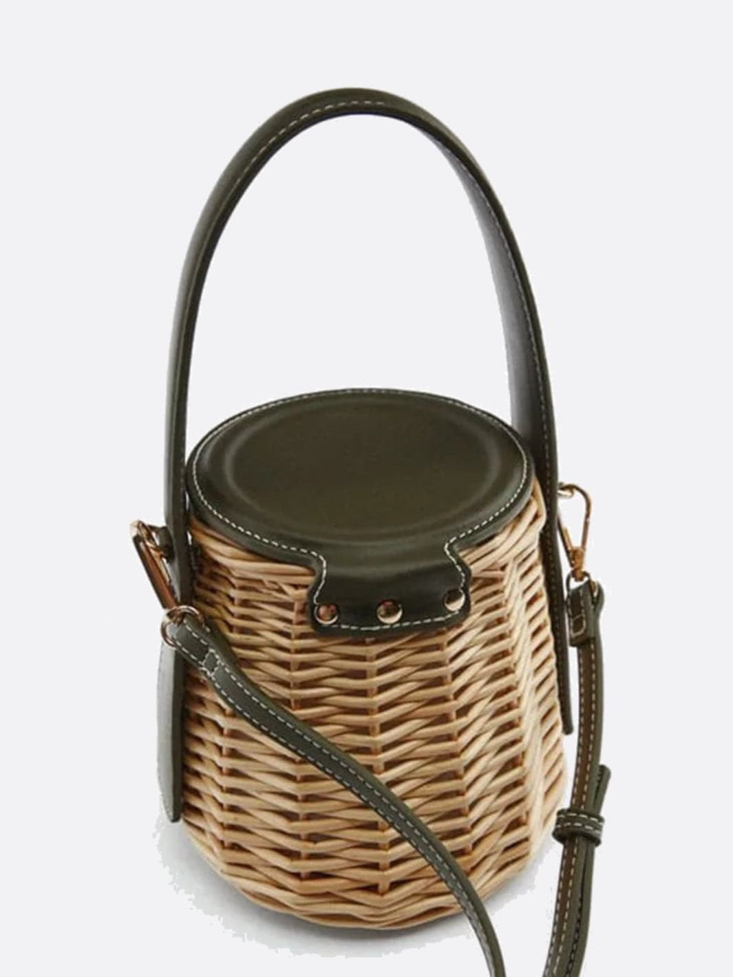 Round rattan bag