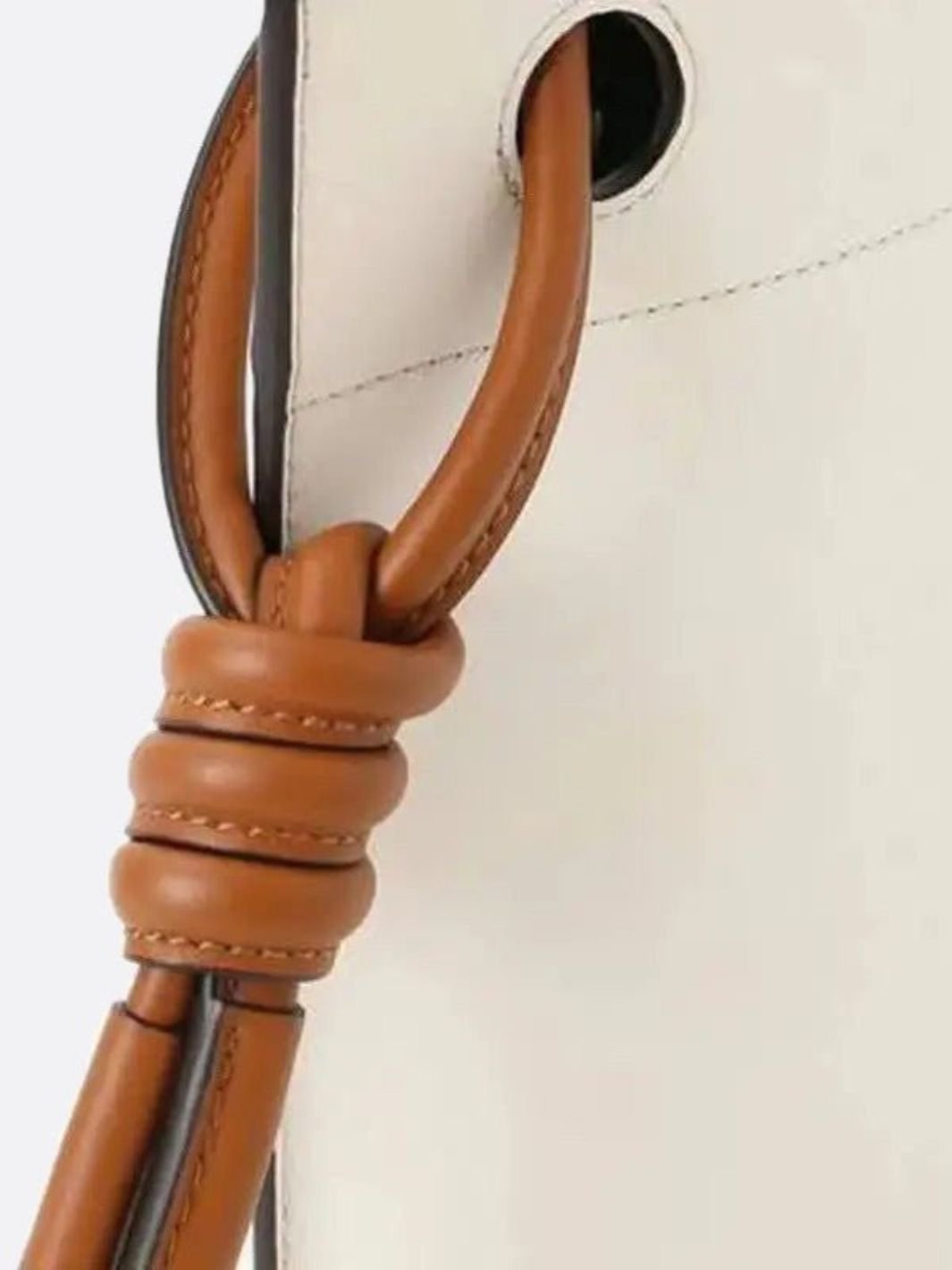 White Vegan Leather Bucket Bag