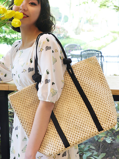 Summer Knitted Straw Shoulder Bag