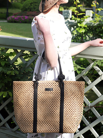Summer Knitted Straw Shoulder Bag