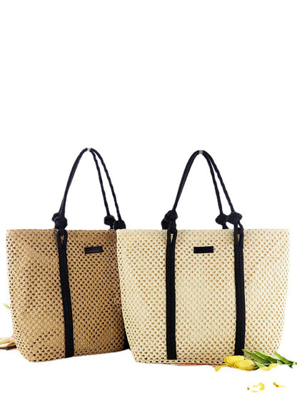 Summer Knitted Straw Shoulder Bag