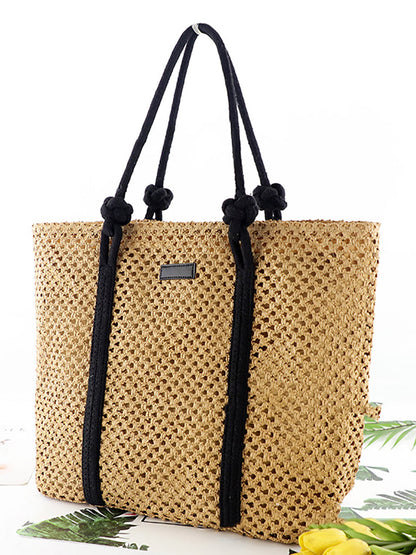 Summer Knitted Straw Shoulder Bag