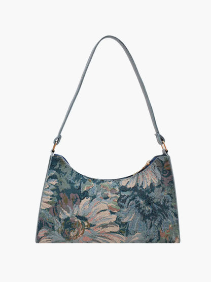 Vintage Floral Tapestry Shoulder Bag