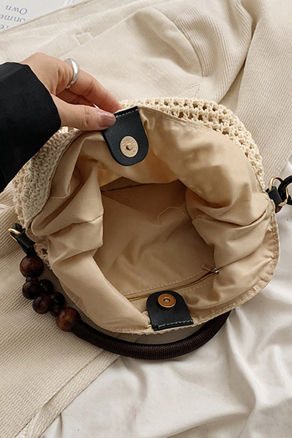 Retro Hollow Straw Shoulder Bag