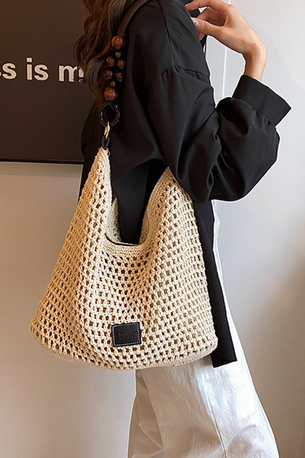Retro Hollow Straw Shoulder Bag
