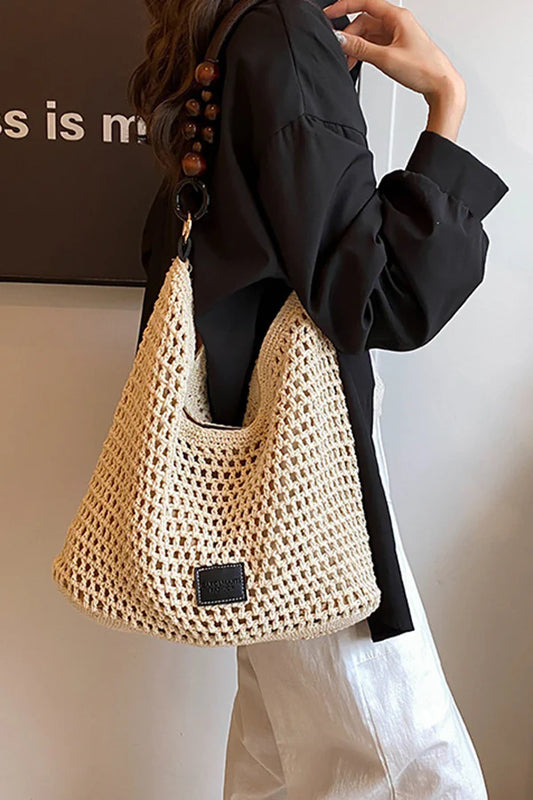 Retro Hollow Straw Bag
