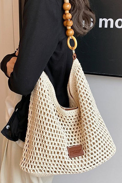 Retro Hollow Straw Shoulder Bag