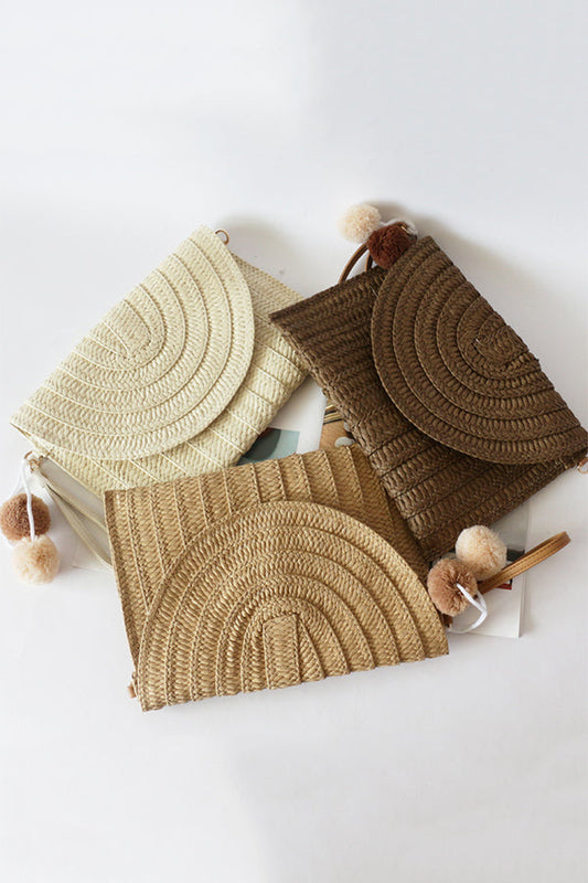 Faux Rattan Clutch