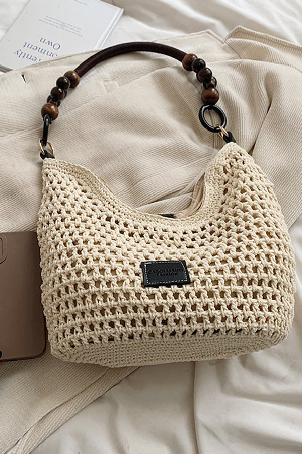 Retro Hollow Straw Shoulder Bag