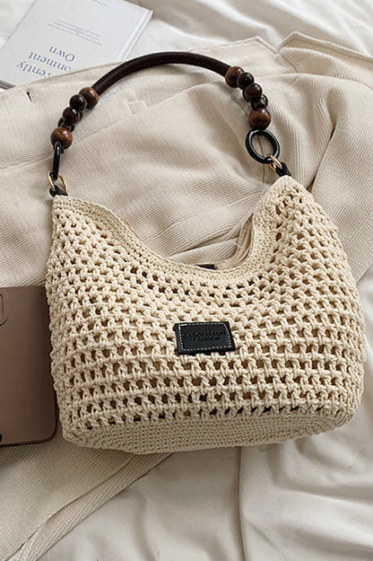 Retro Hollow Straw Shoulder Bag