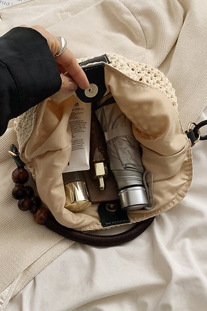 Retro Hollow Straw Shoulder Bag