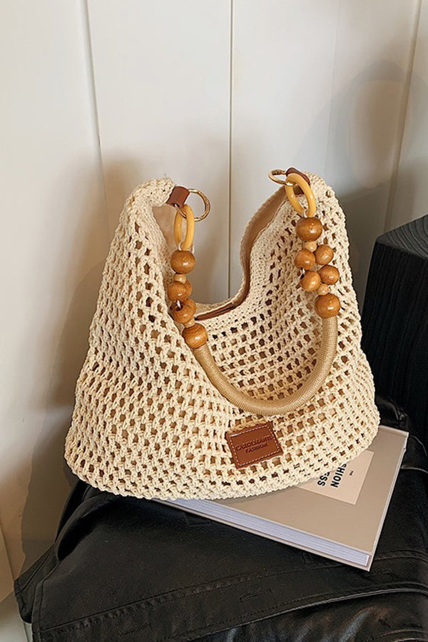 Retro Hollow Straw Shoulder Bag