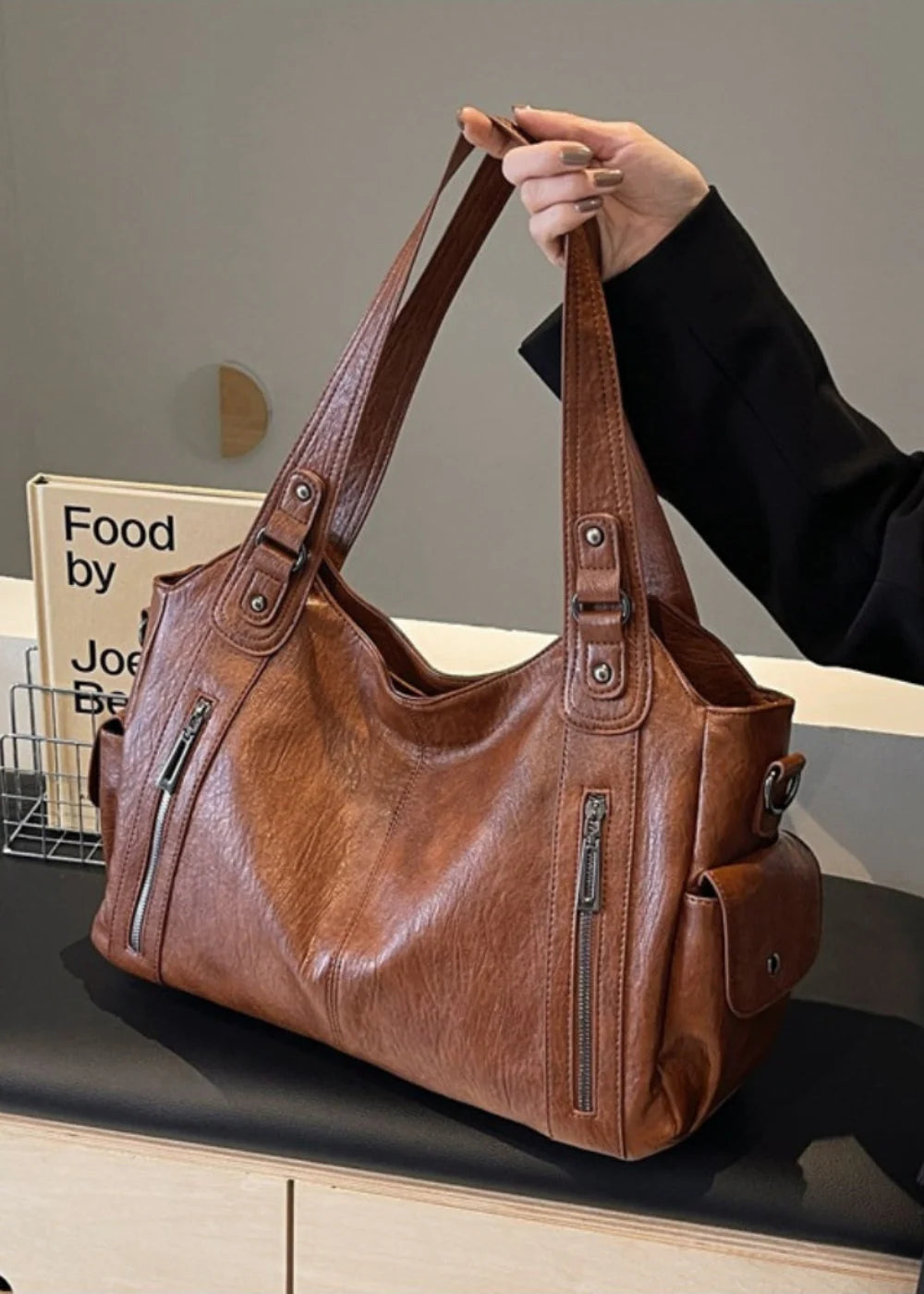 Elegant Vegetable Leather Tote Bag for Everyday Use