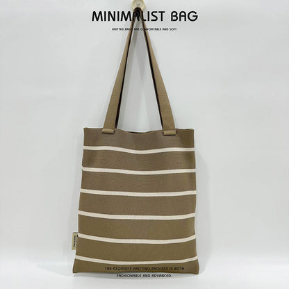 Grand Knit Tote Bag - Stripes