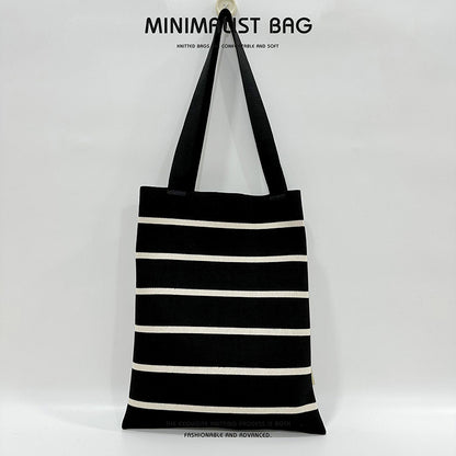 Grand Knit Tote Bag - Rayures