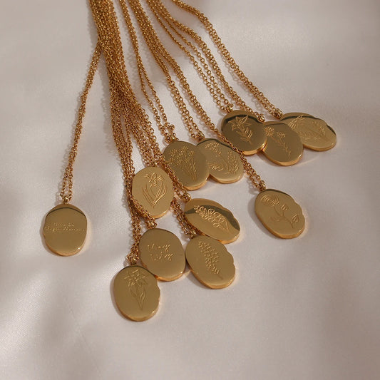 Collier à breloques fleurs