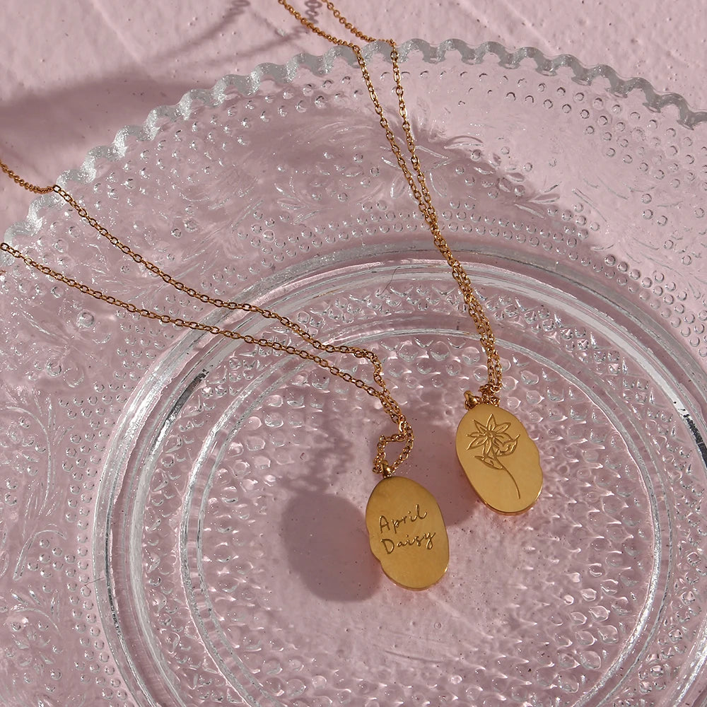Collier à breloques fleurs