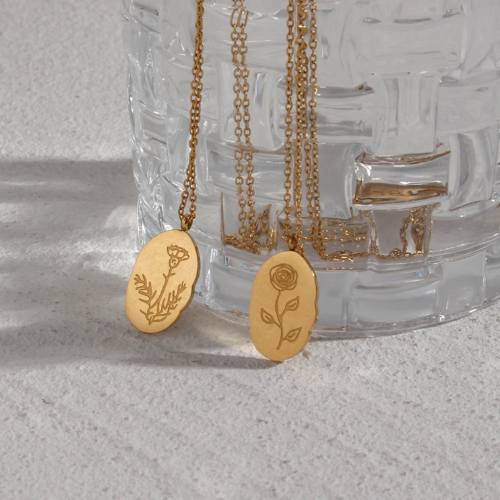 Collier à breloques fleurs