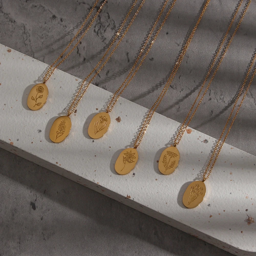 Collier à breloques fleurs