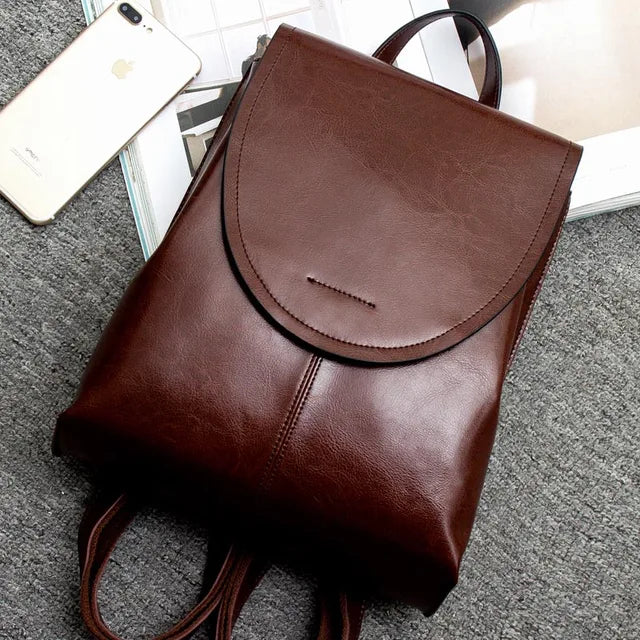 Chic Leather Backpack