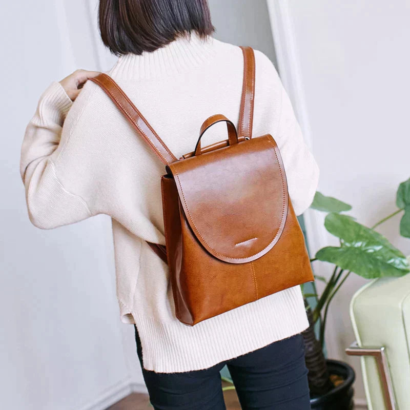 Chic Leather Backpack