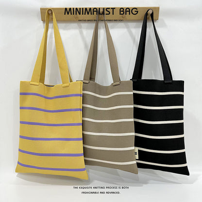 Grand Knit Tote Bag - Rayures