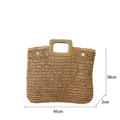 Bohemian Vintage Straw Handbag