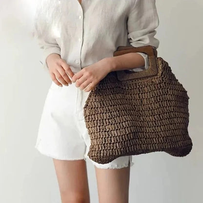 Bohemian Vintage Straw Handbag