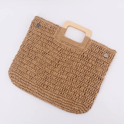 Bohemian Vintage Straw Handbag